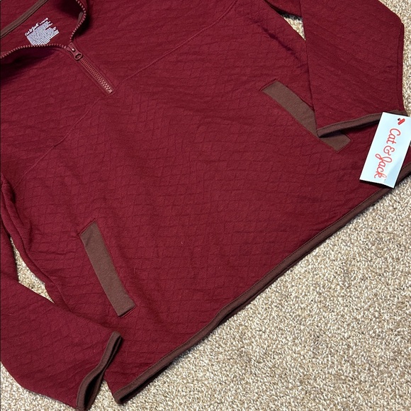 NWT Cat & Jack Quilted Quarter Zip Sweatshirt - Picture 5 of 9